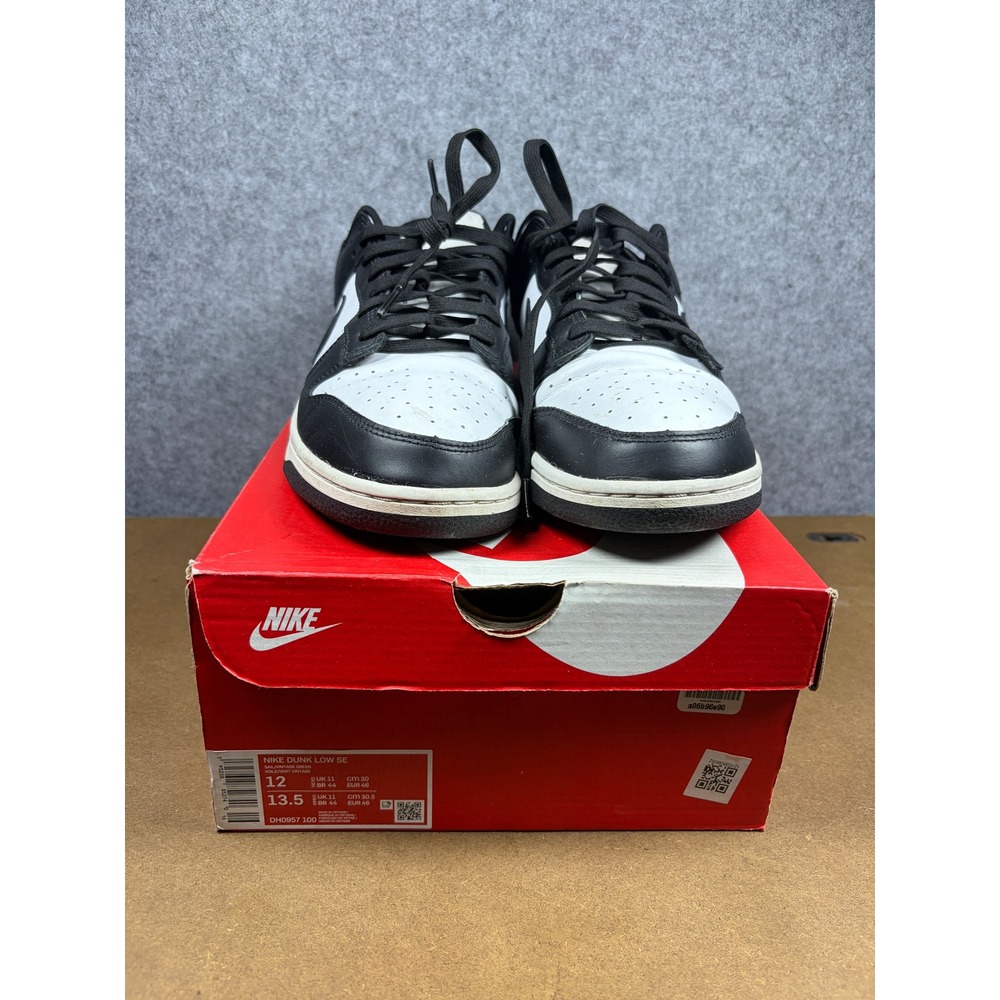 Nike Dunk Low Panda White Black Sneakers DD1391-100 Mens Size 12